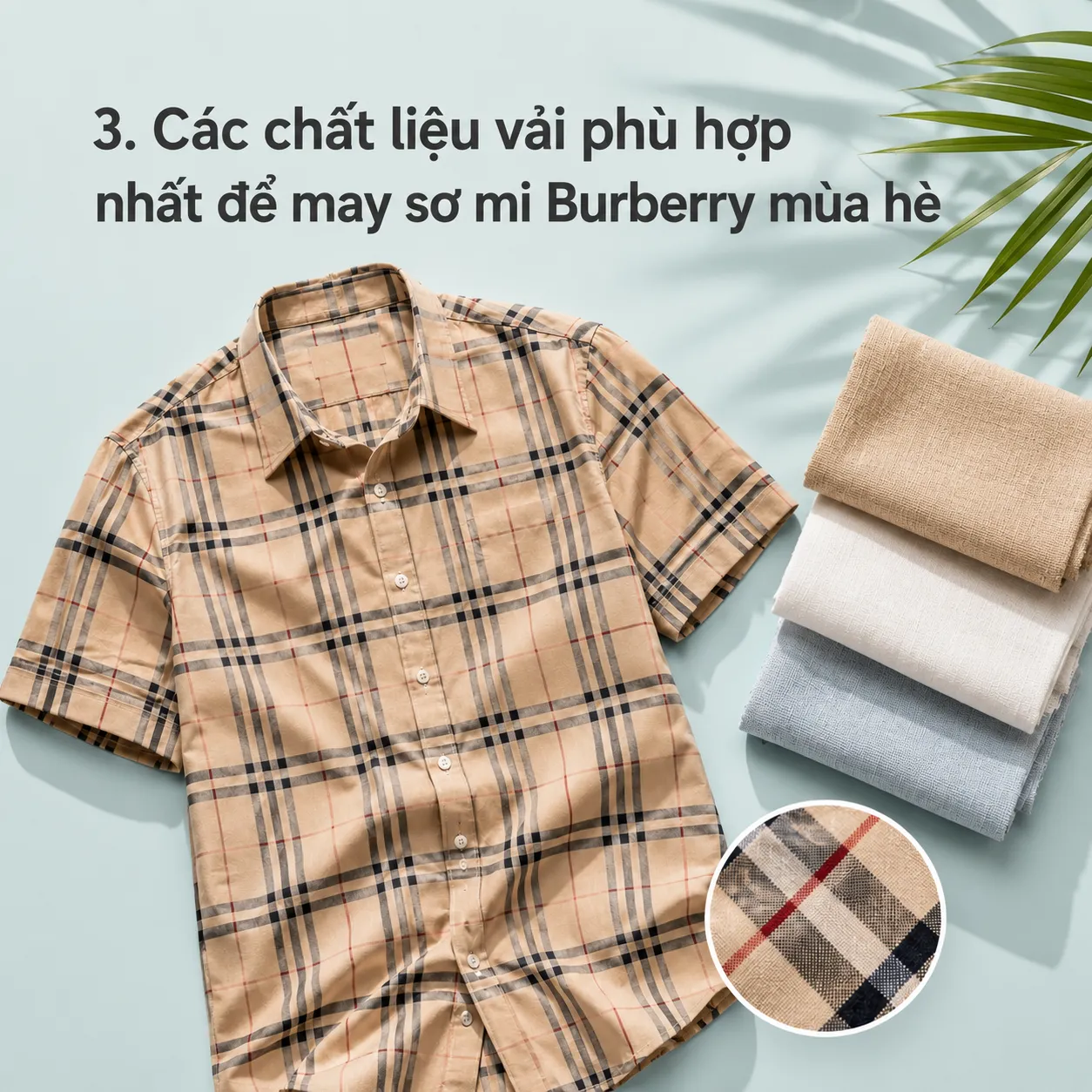 vải may sơ mi Burberry