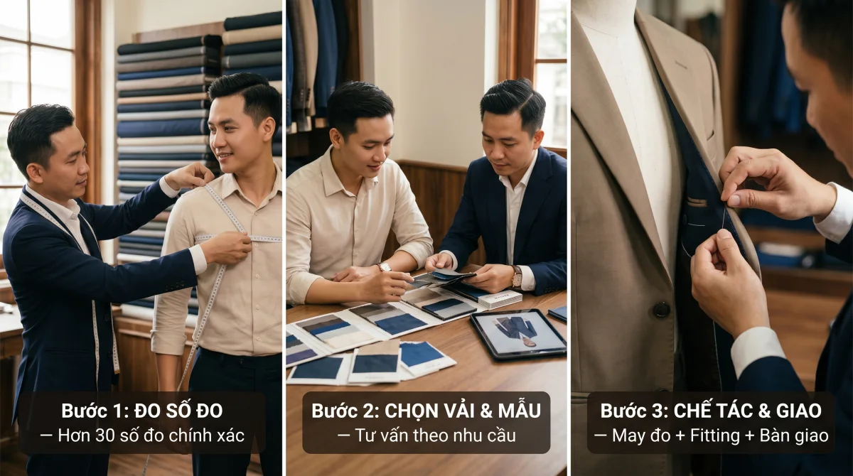 hiểu tại sao hầu hết vest may sẵn không vừa vặn.2